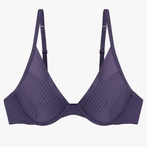 Thirdlove 24/7 SEAMLESS STRIPE PLUNGE BRA blue34AA